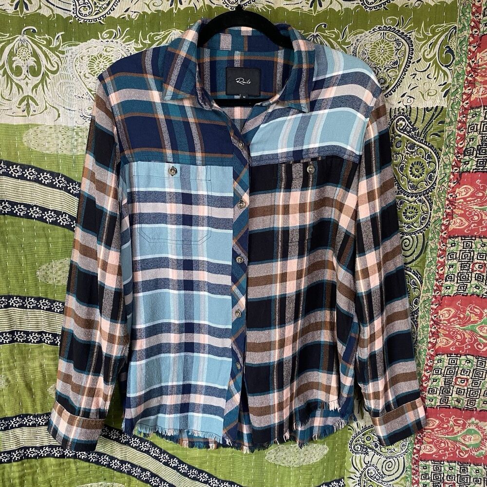 Rails Heathrow Mixed Plaid Brando Button Down Shi… - image 2